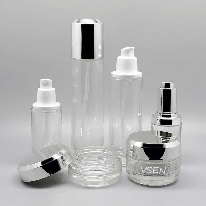 希思黎黑色玻璃瓶  透明瓶亮银盖子现货玻璃瓶(图8)